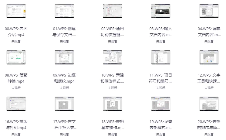 【WPS全套教程合集 小白秒变高手 打工人必备】[11.37GB]-资源社